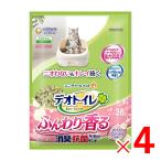 欠品中 4月上旬入荷予定　ユニ・チャーム デイトイレ ふんわり香る消臭・抗菌飛び散らないサンド ホワイトフローラルの香り 3.8L ×4袋 ケース販売