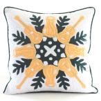 ハワイアンキルト キット しつけ済み 製作用キット ハワイアンキルトキット 【クッションカバー】 【ウクレレ グリーン イエロー 45X45cm】【初心者】