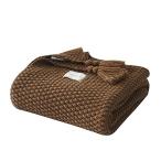 Amycute 毛布 ニット ブランケット 北欧 掛け毛布 大判 防寒 かわいい ひざ掛け プレゼント 通年使用 暖かい 肩掛け 防寒 フリンジ付き