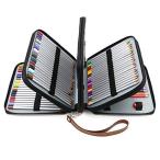 Sumnacon 160本入れ 色鉛筆ケース PUケース ペンシルホルダー 色鉛筆 収納 筆箱 大容量 シンプル ペンケース（色鉛筆なし） (ブラウン