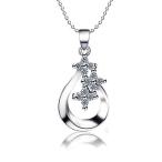 Yahoo! Yahoo!ショッピング(ヤフー ショッピング)ネックレス レディース 金属アレルギー対応 「水滴ネックレス」CZダイヤモンド S925シルバーネックレス ペンダント 鎖骨チェーン プラチナ 仕上げ