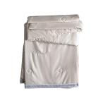 Hikki 肌掛け布団 夏用 シルク 接触冷感 刺繍 夏布団 キルトケット 洗えるダウンケット 掛け布団 薄手 冷房対策 防ダニ 抗菌 防臭 無地 ひ