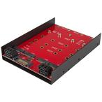 StarTech.com 3.5¥¤¥ó¥Á¥Ù¥¤Âбþ 4x M.2 SSD - SATA ÊÑ´¹¥Þ¥¦¥ó¥¿ 2230/ 2242/ 2260/ 2280/ 22