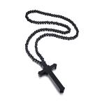 Yahoo! Yahoo!ショッピング(ヤフー ショッピング)Mealguet Jewelry 木製 大きな木製ビーズ 宗教的 カトリック十字架 ロザリオクロスペンダントネックレス メンズ 初聖体拝領ギフト 祈り