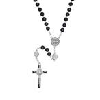 Yahoo! Yahoo!ショッピング(ヤフー ショッピング)IntercessionTM 聖ベネディクト ロザリオ - ステンレス鋼製チェーン ウッドビーズ付き - ブラジル製