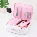 ASNOMY 化粧ポーチ - 可愛いミニコスメポーチ トイレタリーバッグ メイクポーチ 収納ケース 小物入れ 大容量 出張 旅行用 (白/フラミンゴ)