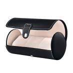 Yahoo! Yahoo!ショッピング(ヤフー ショッピング)Sdootjewelry トラベルウォッチケース ブラックレザー ロールオーガナイザー ポータブルウォッチボックス トラベルケース 3つの時計用