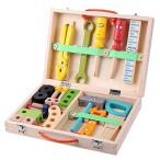 Yahoo! Yahoo!ショッピング(ヤフー ショッピング)Ms.0 木のおもちゃ 工具 収納 箱付き 積み木 大工さんごっこ 知育玩具 モンテッソーリ おままごと