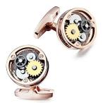 Yahoo! Yahoo!ショッピング(ヤフー ショッピング)カフスボタン おしゃれアンティーク機械時計のムーブメントを使ったラウンドカフス人気?ローズゴールド