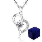 Yahoo! Yahoo!ショッピング(ヤフー ショッピング)ENKANG シルバー ネックレス レディース オープンハートモチーフ 【永遠の愛】 首飾り 鎖骨 チェーン CZダイヤモンド s925 純銀 金属ア