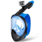 Smilemoon シュノーケルマスク シュノーケリング ダイビングマスク フルフェイス型 スポーツカメラ取付可能 潜水メガネ 潜水マスク 曇り止め