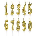 ゴールド ナンバーキャンドル ミニ おしゃれ かわいい 映え SNS マストアイテム バースデー スリム 誕生日 数字 ろうそく ローソク カメヤマ