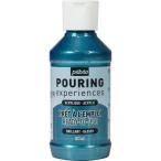 Pebeo ポーリングメディウム入り アクリル絵具118ml 28 メタリックコバルトブルー 524628 （ 594-3162 ）