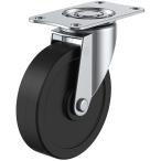 ユーエイ プレート式 自在 キャスター 導電ゴム 車輪径100mm Eタイプ E型 取付寸法82×40 E100RHE （ 364-0459 ）