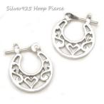 Yahoo! Yahoo!ショッピング(ヤフー ショッピング)シルバーピアス 直径約12mm 三日月 ハート フープピアス ワンタッチ スナップタイプ シルバー925 ループピアス シルバー925 クロッシング