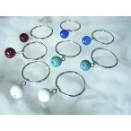 レディースピアスフープピアス天然石...