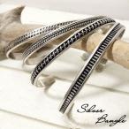 シルバー925製の縄目模様デザインシルバーバングルブレスレット メンズアクセサリー レディースアクセサリー インディアンジュエリー mens