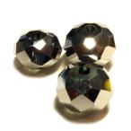 Yahoo! Yahoo!ショッピング(ヤフー ショッピング)ガラスビーズ キラキラ 多面体 シルバー ガンメタ 3gのグラム販売（約15個入り） アクセサリーパーツ パーツ