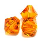 Yahoo! Yahoo!ショッピング(ヤフー ショッピング)ガラスビーズ キラキラ 多面体 ひし形 クリアオレンジ 橙色 3gのグラム販売（約7個入り） アクセサリーパーツ パーツ