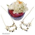 ネックレス天然石アメジストオニキスビーズエスニックエレガントゴージャスショ...