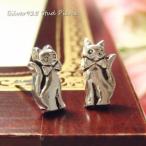 Yahoo! Yahoo!ショッピング(ヤフー ショッピング)シルバーピアス リボン 猫 ピアス ねこ ネコ （a-17-4） 送料無料