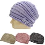 【宇野千代】室内帽子フード<4カラー・日本製・手洗い可> 林八百吉 宇野千代 ニット帽 東京百貨店