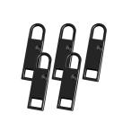 ファスナー 引き手 交換用ジッパー 5個セット 取り外し可能 プルタブ ジッパーパーツ メタルジップタブ ジッパー修理  ((S