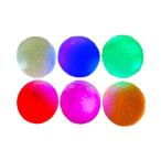 ショッピングゴルフボール 光るゴルフボール 6個入 LEDゴルフボール フラッシュボール 夜間ゴルフ ナイトゴルフ 練習ボール 発光ボール ゴルフ用品 ((S