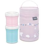  Thermos термос сумка имеется детская смесь кейс 130ml+90ml NPE-240 розовый 