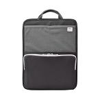 リヒトラブ バッグインバッグ スタンドポケット A4 タテ ブラック A7668-24 ☆