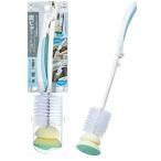 まめいた キッチン クリーナー 底ピタボトル洗い ホワイト 伸長時約長さ39×幅3.5×奥行4 伸縮時約長さ28×幅3.5×奥行4cm KB-8