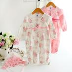 o.... шляпа есть 2WAY все 60 70 80 платье-комбинезон комбинезон длинный рукав цветочный принт девочка 