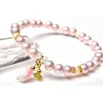Yahoo! Yahoo!ショッピング(ヤフー ショッピング)春の守 愛の芽生え クイーンコンクシェル チューリップチャーム付 貝パール　当店オリジナルブレス 天然石パワーストーン_A720