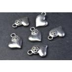15x10mm 【ハートペンダント （10個入り）】ロンデル_KZ46