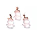 Yahoo! Yahoo!ショッピング(ヤフー ショッピング)ローズクォーツ　17.5x17mm　天使 エンジェル ペンダントトップ_PR2969-1