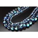 ◆レインボーグラスオーラ・ルナフラッシュ【人工石】◆8mm◆ １連（約38cm）R1769-8