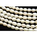 淡水真珠パール ライス ホワイト 4〜5mm １連（約35cm）_R1922-4