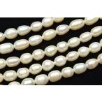 淡水真珠パール ライス ホワイト 7〜8mm １連（約35cm）_R1922-7