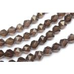 スモーキークォーツ シンプルスターカット 6mm １連（約３８ｃｍ）_R2030-6