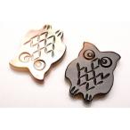 アバロンシェル 梟(ふくろう) 2粒セット　15x12mm　粒売り_T559