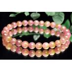 【１点物】希少◇バイカラー ウォーターメロントルマリン　6.5mm　ブレスレット _U6010