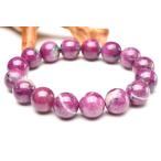 【１点物】希少な共生！ ルビーインゾイサイトシリカ　13mm　ブレスレット _U7279