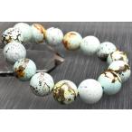 【１点物】希少◇天然スパイダーウェブ ターコイズ　15mm　ブレスレット _U8659