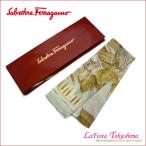 [ не использовался ] Ferragamo Ferragamo прямоугольный шелк шарф . сделка 