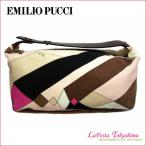 [ выставленный товар не использовался ] EMILIO PUCCI Emilio Pucci вельвет vanity | сумка 