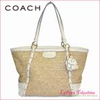 ショッピングストローバッグ COACH　コーチ　ストロー　トートバッグ