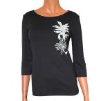 ラウレア　ハワイ　オリジナル　定番　7分袖 Ｔシャツ　ティーリーフ　植物　フラ　ダンス