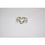 ティファニー　ＴＩＦＦＡＮＹ＆ＣＯ　オープンハート　２Ｐダイヤモンド　リング　約８号　ＳＶ９２５【中古】【当日発送】