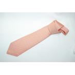 エルメス HERMES H柄 ネクタイ オレンジ シルク100% 剣先約9.5cm 【中古】【当日発送】