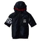 【サイズ交換不可】I'Z FRONTIER A.S.S半袖フーディー 空調ウェア  ブラック 4Lサイズ フルハーネス対応 春夏【現品限り】